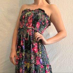Free People Multicolor floral maxi tube dress